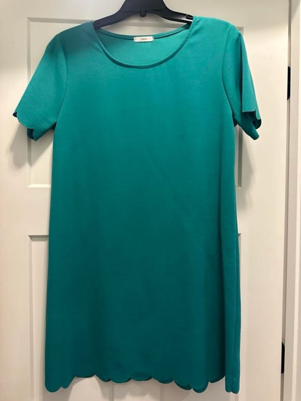 Jodifl scalloped sleeves and hem short dress